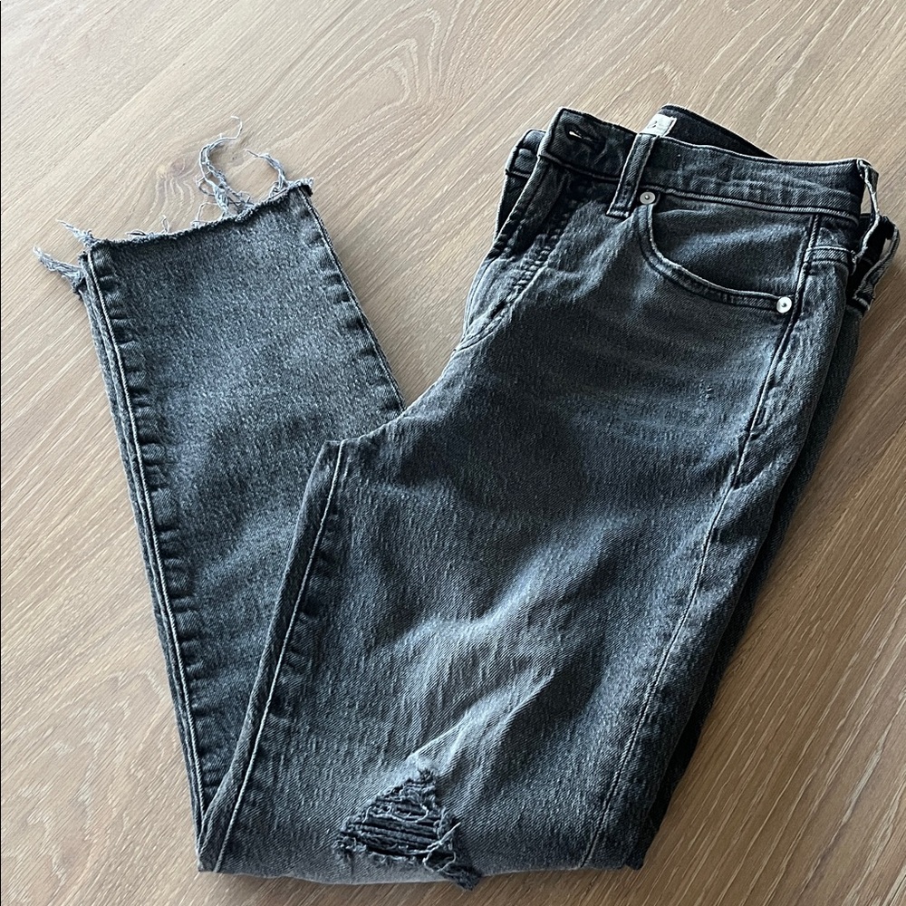 Madewell Distressed Black Jeans